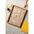 Alternate image 1 for GAURI KOHLI Jodhpur Wood Inlay Decorative Tray, 20" x 15"