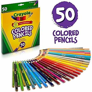 Crayola Colored Pencils, Assorted Colors, 50 Count, Gift Set. View a larger version of this product image.