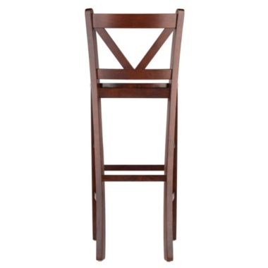 Victor 2-Pc V-back Bar Stool Set, Walnut. View a larger version of this product image.