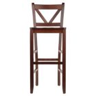 Alternate image 2 for Victor 2-Pc V-back Bar Stool Set, Walnut