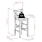 Alternate image 3 for Victor 2-Pc V-back Bar Stool Set, Walnut