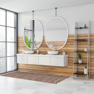 Chaudhary Living 2' x 3' Off White and Brown Abstract Rectangular Area Throw Rug. View a larger version of this product image.