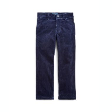 Ralph Lauren Boy's Slim Fit Stretch Corduroy Pants Blue Size 2T. View a larger version of this product image.