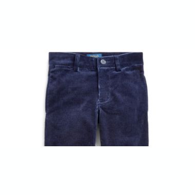 Ralph Lauren Boy's Slim Fit Stretch Corduroy Pants Blue Size 2T. View a larger version of this product image.
