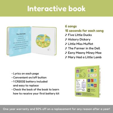 Five Little Ducks Nursery Rhymes Book for infants and babies   Sound Books for Toddlers 1-3   Musical books for toddlers   Sound book for toddler   Sing Along Books   Talking Music books with sound. View a larger version of this product image.