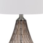 Alternate image 1 for Saltaro Sherpi 31 Inch Glass Table Lamp with Dimmer, Geometric Base, Brown- Saltoro Sherpi