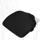 Alternate image 0 for PiccoCasa Chair Seat Covers for Dining Room Set of 6, Polyester Soft Elastic Solid/Pure Dining Room Chair Seat Covers, Black