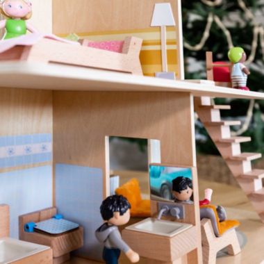 HABA Little Friends Dollhouse City Villa with 10 Pieces of Furniture. View a larger version of this product image.
