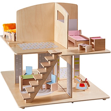 HABA Little Friends Dollhouse City Villa with 10 Pieces of Furniture. View a larger version of this product image.