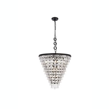 Elegant Lighting Nordic 7 lights black chandelier. View a larger version of this product image.