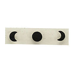 Kalends Black Decorative Wall Mounted Moon Phase Hook Coat Hanger -  5 Hooks