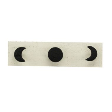 Kalends Black Decorative Wall Mounted Moon Phase Hook Coat Hanger - 5 Hooks. View a larger version of this product image.
