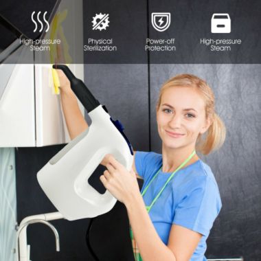 Slickblue 1400W Multipurpose Pressurized Steam Cleaner With 17 Pieces Accessories-Blue. View a larger version of this product image.