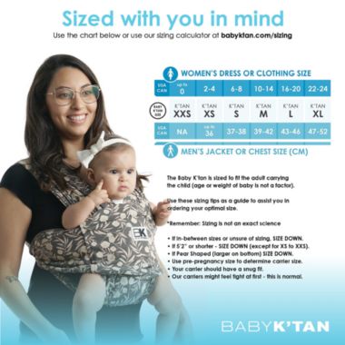 Baby K&#39;tan Pre-Wrapped Ready To Wear Baby Carrier  Heather Grey XSmall. View a larger version of this product image.