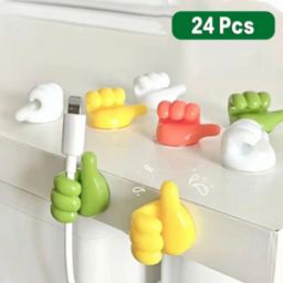 Kitcheniva Multifunctional Thumb Shape Self Adhesive Wall Hooks 24 Pcs