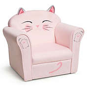 Slickblue Kids Cat Armrest Couch Upholstered Sofa