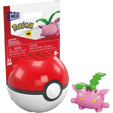 MEGA Pokemon Hoppip Building Set with 21 Compatible Bricks and Pieces and Poke Ball. View a larger version of this product image.