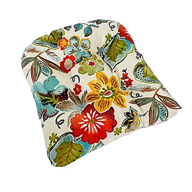 Pillow Perfect 3 Pcs Outdoor Alatriste Ivory Multi-Color Cushion Seat Set. View a larger version of this product image.