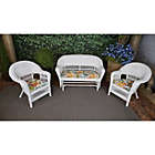 Alternate image 2 for Pillow Perfect 3 Pcs Outdoor Alatriste Ivory Multi-Color Cushion Seat Set