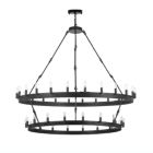 Alternate image 0 for Gallery Wrought Iron Vintage Barn Metal Castile Two Tier Chandelier Industrial Loft Rustic Lighting W 50" H 60" - Great for the Living Room, Family Room, Foyer, and more