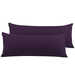 PiccoCasa Set of 2 100% Quality Brushed Microfiber Silky Body Pillow Covers, 1800 Series Cool and Breathable Pillowcases with Zipper Closure, 20