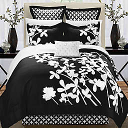 Chic Home Iris Elegant Reversible Contrast Luxury 11 Pieces Comforter Bed In A Bag Set - Queen 90