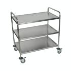 Alternate image 0 for Luxor ST-3 - 37"H Large Stainless Steel Cart - 3 Shelves
