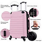 Alternate image 3 for Infinity Merch 4 Piece Set Luggage Expandable Suitcase in Pink