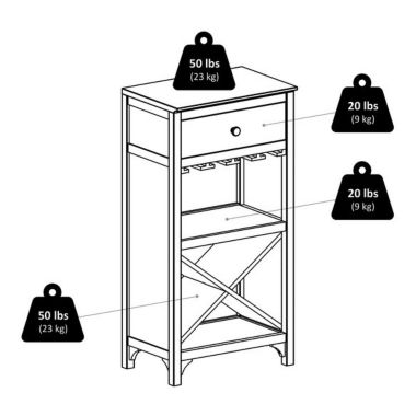 Ancona Wine Cabinet, Espresso. View a larger version of this product image.