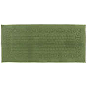 Farmlyn Creek Green Rubber Backed Rug, Washable Long Kitchen Mat for Home Entryway (43 x 20 In)