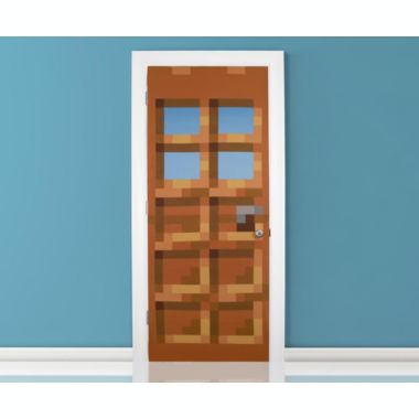 Minecraft Oakdoor Fabric Door Cling Wall Decorations, Playroom Accessories, Kids Room Essentials Home Decor Video Game Gifts and Collectibles 34 x 82 Inches. View a larger version of this product image.