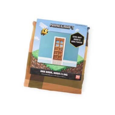 Minecraft Oakdoor Fabric Door Cling   Wall Decorations, Playroom Accessories, Kids Room Essentials Home Decor   Video Game Gifts and Collectibles   34 x 82 Inches. View a larger version of this product image.