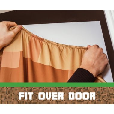 Minecraft Oakdoor Fabric Door Cling   Wall Decorations, Playroom Accessories, Kids Room Essentials Home Decor   Video Game Gifts and Collectibles   34 x 82 Inches. View a larger version of this product image.