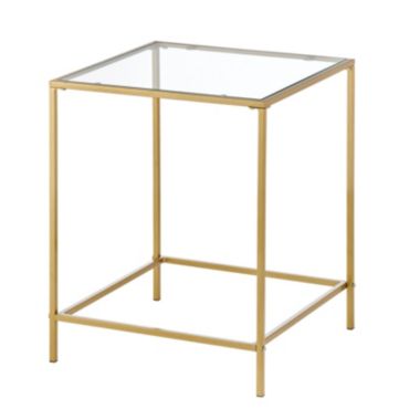 mDesign Metal and Glass Top Rectangle Accent Coffee Table Furniture Unit. View a larger version of this product image.