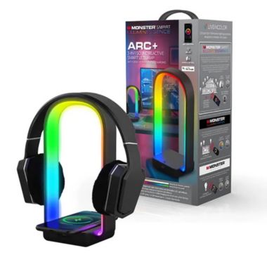 Monster Arc+ Smart Multicolor LED Lamp With USB and QI Wireless Charging. View a larger version of this product image.