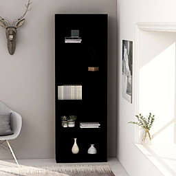 vidaXL 5-Tier Book Cabinet Black 23.6