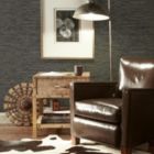 Alternate image 3 for Roommates Decor Modern Faux Grasscloth Peel & Stick Wallpaper - Dark Gray