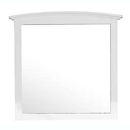 Passion Furniture 37 in. x 35 in. Classic Rectangle Framed Dresser Mirror - White