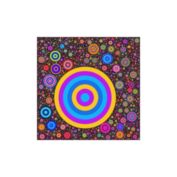 ArtJam “Bulat-bulat #950662, 2021" 24 in. x 24 in. Frameless Canvas Abstract Art Print by Alvin Koay