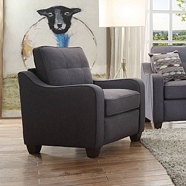 Yeah Depot Cleavon II Chair in Gray Linen YJ. View a larger version of this product image.