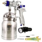 Alternate image 0 for TCP Global Professional Suction Feed HVLP Spray Gun with a 1.8mm Fluid Tip, 1 Liter Aluminum Cup and Air Regulator
