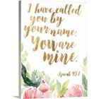 Alternate image 0 for Great Big Canvas Floral Quote Pink Green Gold Unframed Canvas Wall Art