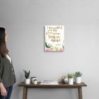 Alternate image 1 for Great Big Canvas Floral Quote Pink Green Gold Unframed Canvas Wall Art