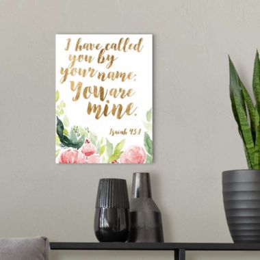 Great Big Canvas Floral Quote Pink Green Gold Unframed Canvas Wall Art. View a larger version of this product image.