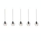 Alternate image 2 for Elegant Lighting Luxurious Eren Adjustable Hanging 5 Lights Pendant for Living Room, Kitchen, Bedroom & Hallway, Black