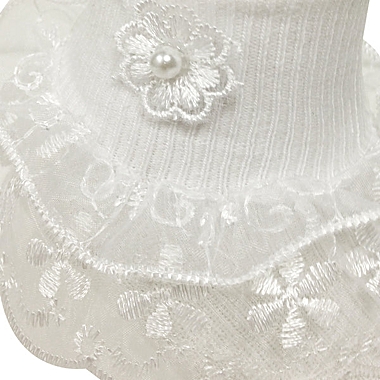 Wrapables Lil Miss Daisy Double Layer Lace Ruffle Socks (Size 1-3), Set of 2 / Size 1-3. View a larger version of this product image.
