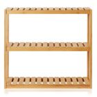 Alternate image 1 for Casafield Bamboo 3-Tier Wall Mount Storage Shelf, Adjustable Shelving Unit Organizer for Bathroom, Kitchen, Living Room