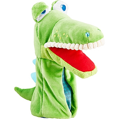 HABA Glove Puppet Eat It Up Croco - Hand Puppet with Built in Belly Bag. View a larger version of this product image.