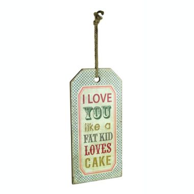 VIP Home and Garden Love You Like Cake Decorative Wood Wall Hanging. View a larger version of this product image.