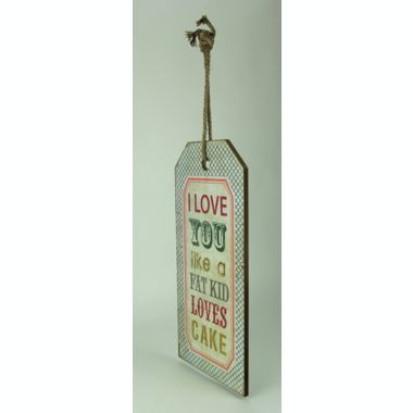 VIP Home and Garden Love You Like Cake Decorative Wood Wall Hanging. View a larger version of this product image.